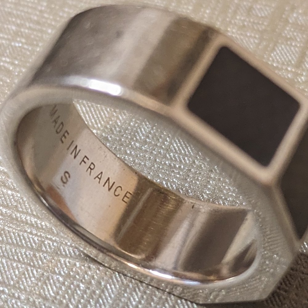 Louis Vuitton Berg Damier Men's Silver Ring - Picture 4 of 6